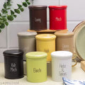 Set of 6 Airtight spice metal Jars